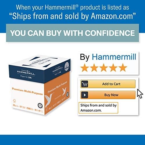 Hammermill Printer Paper, Premium Multipurpose Paper 20 lb, 8.5 x 11 - 1 Pallet (200,000 Sheets) - 97 Bright, Made in the USA, 105910P