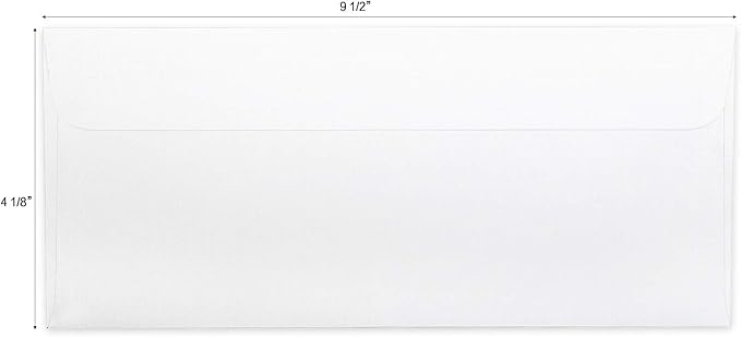 HERKKA #10 Security Self-Seal Envelopes, No.10 Windowless Bussiness Envelopes, Security Tinted with Printer Friendly Design - Size 4-1/8 x 9-1/2 Inch - White - 24 LB - 1000 Pack