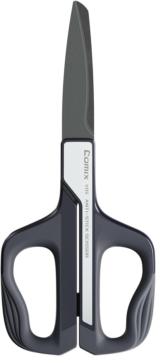 Comix 7-Inch Craft Scissors, Stainless Steel Blades, Ergonomic Handles, Ideal for Arts, Crafts and Office Use, Blue & Silver