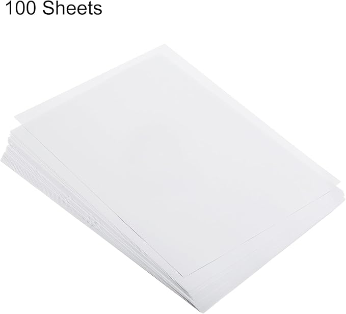 MECCANIXITY 100 Sheets Colored Copy Paper 8.3 x 5.8 Inch Printer Paper 80gsm White for Office Printing, Document Copying, Invitations, Forms, Art Projects