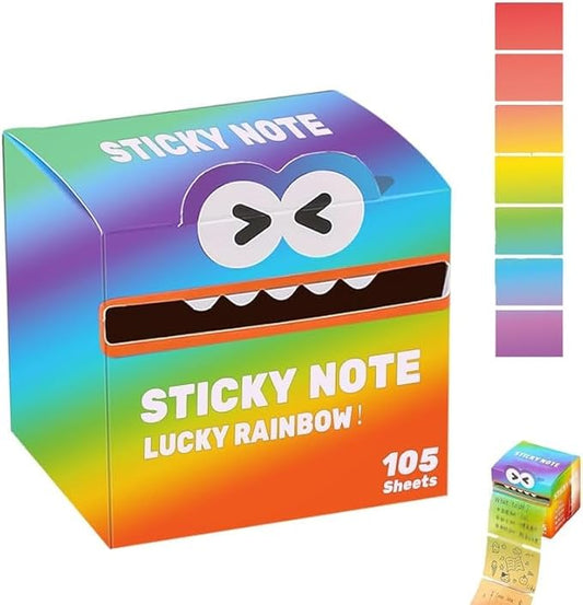 Cute Monster Pattern Sticky Note, 2025 New 105 Sheets/Roll Fun Pastel Pull-Out Memo Pads, Easy Post Memo Pads, Funny Back to School Gift for Teachers & Students