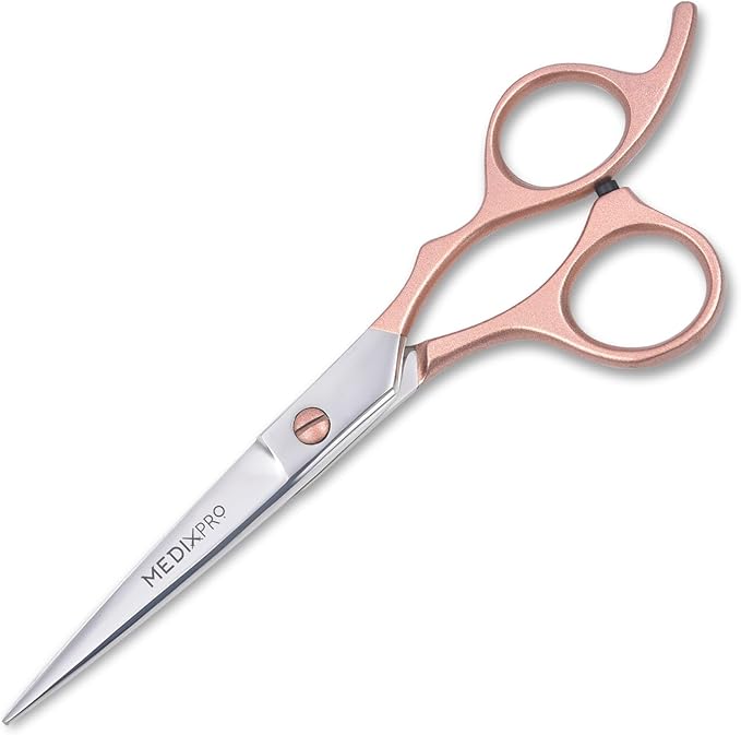 Professional Barber Hair Cutting Scissors 5.5” inch Japanese Stainless Steel Salon Shears with Razor Sharp Blades for Men, Women and Kids Perfect for Home & Salon Use.
