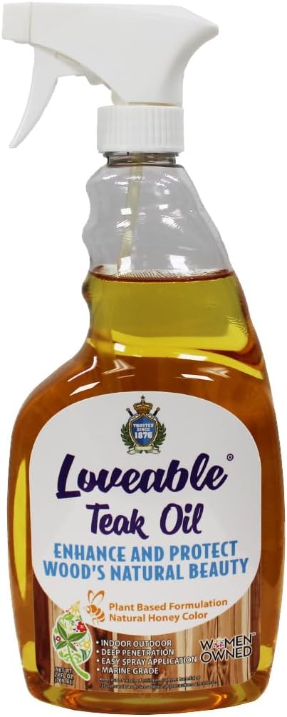 EcoDecors Protective Bundle – Loveable Teak Conditioning Oil, Teak Furniture Cleaner, and Protexion Teak Sealer Spray Bottle