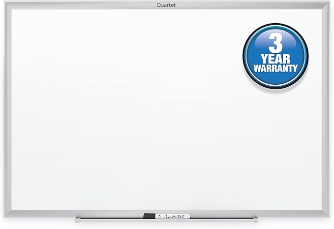 Quartet Whiteboard, Non-Magnetic Dry Erase White Board, 8' x 4', Total Erase, Silver Aluminum Frame (S538)