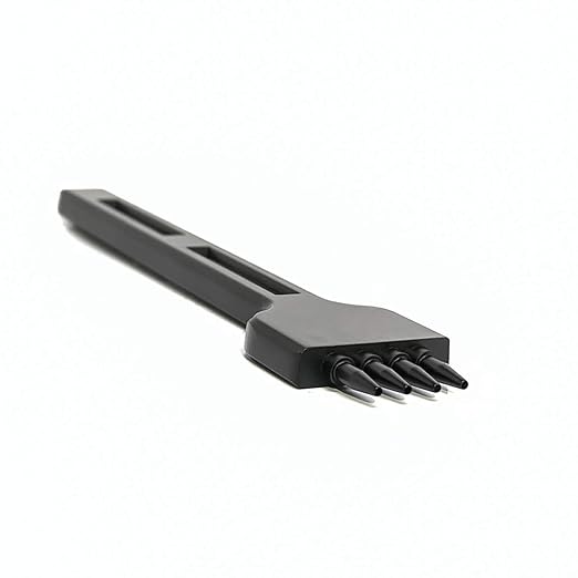 6mm 2/4/6 Claw Tooth Leather Stitching Chisels Round Hole Punching Tool Set for DIY Leather Craft