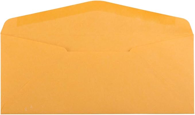 JAM PAPER #10 Business Commercial Envelopes - 4 1/8 x 9 1/2 - Brown Kraft Manila - Bulk 1000/Carton
