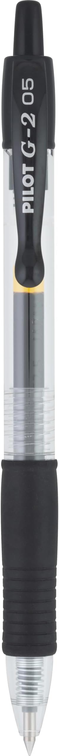 Pilot G2 Premium Gel Roller Pens, Extra Fine Point 0.5 mm, Gel Pens Black Ink, Pack of 12 - Ideal for School, Journaling & Office Writing