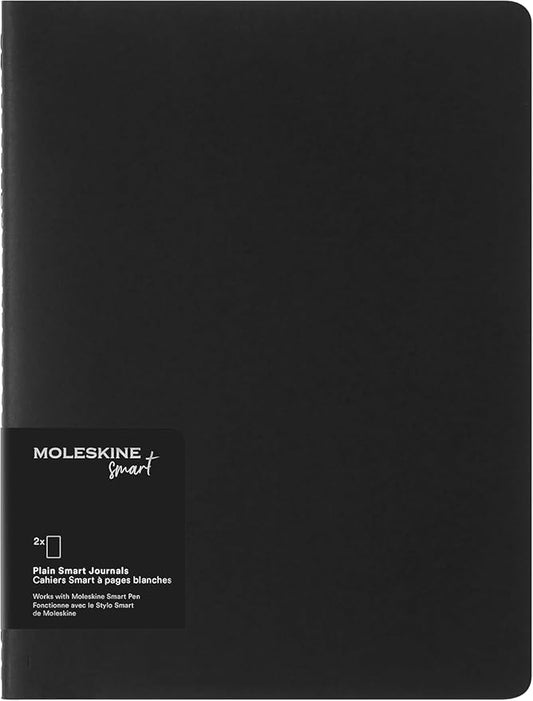 Moleskine Smart Cahier Journal, Extra Large, Plain, Black, Soft Cover (7.5 x 10)