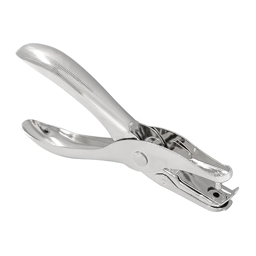 1Pcs 1/8”/ 3mm Small Mini Metal Hole Punchers Tiny Circle Shaped Hole Handheld Paper Punch Punchers for Greeting Cards, Paper, Invitations, 8 Sheet Punch Capacity