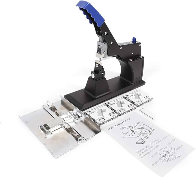 TFCFL Heavy Duty Desk Saddle Stapler, 60 Sheet Capacity, 3000 PCS 23/6mm Staple, Industrial, Functional Style