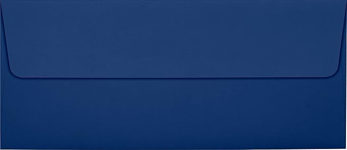 LUXPaper #10 Business Envelopes | Peel & Press | 4 1/8" x 9 1/2" | Navy Blue | 80lb. Text | 250 Qty