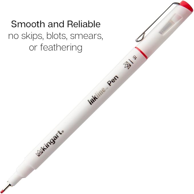 KINGART 433-8 PRO Inkline Color Micro Line & Precision Graphic Pens, 8 COLORS Size 08 (0.60mm) Nibs, Archival Waterproof Japanese Ink for Art, Illustration, Lettering, Anime, Technical Drawing, Manga