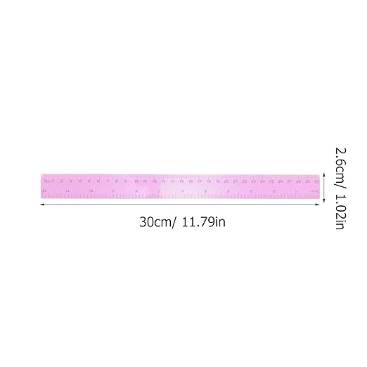 PRETYZOOM 12Pcs School Ruler with Centimeters and Inches - Flexible Plastic Rulers for Students Measuring Drawing Tools
