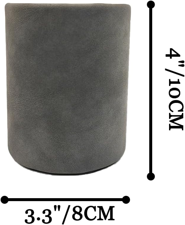 Pen Holder for Desk Pencil Organizer Cute Cup Holders Aesthetic (Misty Gray, 4" x3.3")