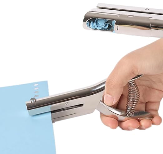 Single Hole Punch, Heavy Duty Hole Puncher Handheld Paper Punch Hole Puncher Single Small Hole Punch for Crafts Paper Cards Tags Scrapbook-1/4 inch (6mm)