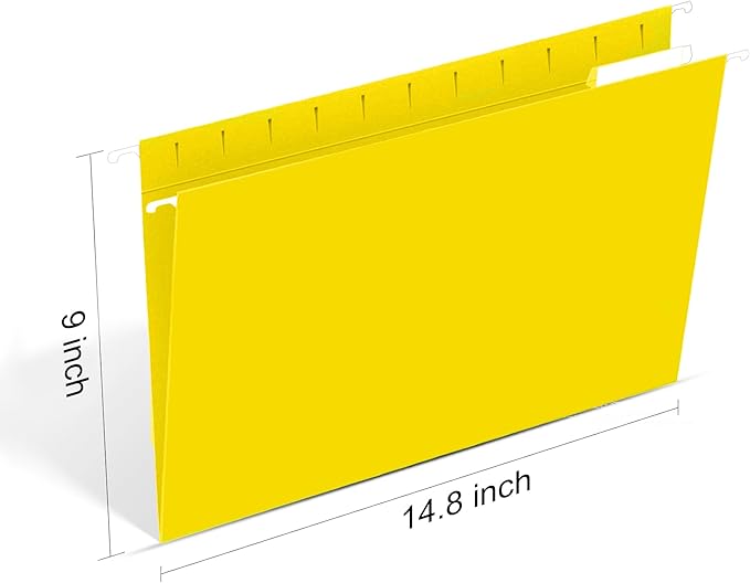 HERKKA Hanging File Folders, 30 Pack Reinforced Legal Size Hanging Folders with Heavy Duty 0 Inch Expansion, Designed for Bulky Files, Medical Charts, Adjustable Tabs, Assorted Colors