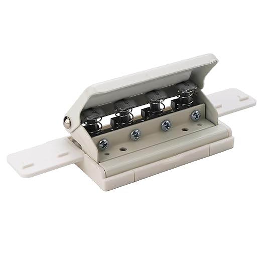 Pssopp Mushroom 4 Holes Puncher, Handheld DIY Punch Paper Cutter with Ruler 3 Sheets Punch Capacity for Discbound Notebooks Planners (White)