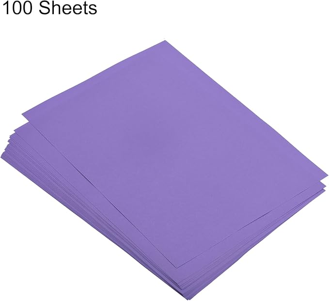MECCANIXITY 100 Sheets Colored Copy Paper 8.3 x 5.8 Inch Printer Paper 80gsm Dark Purple for Office Printing, Document Copying, Invitations, Forms, Art Projects