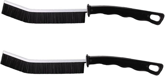 2 Pcs Crevice Cleaning Brush Hard Bristle Gap Brush Multifunctional for Bathroom Household Kitchen Tiles Window Crevice Cleaning Tool (Style 2)