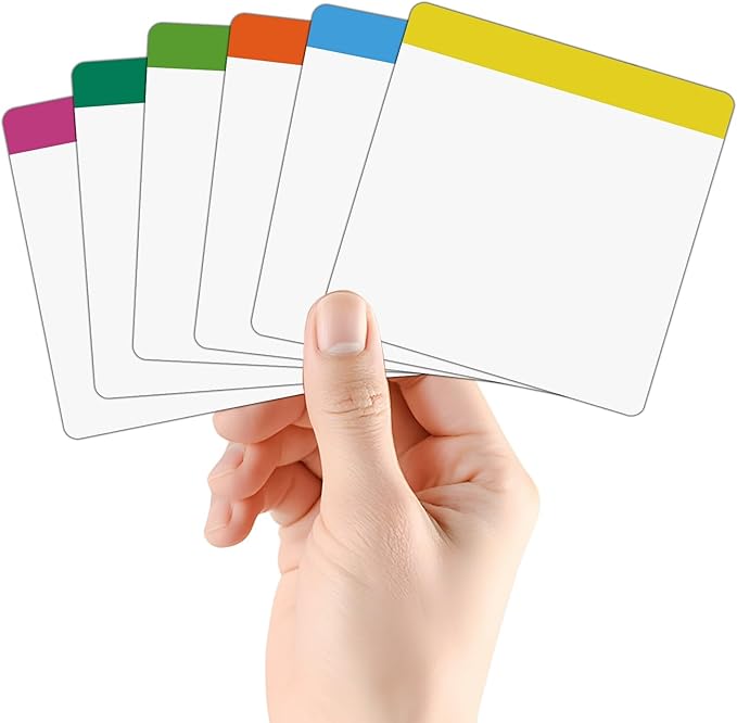 Reusable Magnetic Sticky Notes,12 Pack 4"x4" Dry Erase Magnets for Whiteboard, Fridge,Metal Locker, Tin Cabinet,Office Classroom Supplies