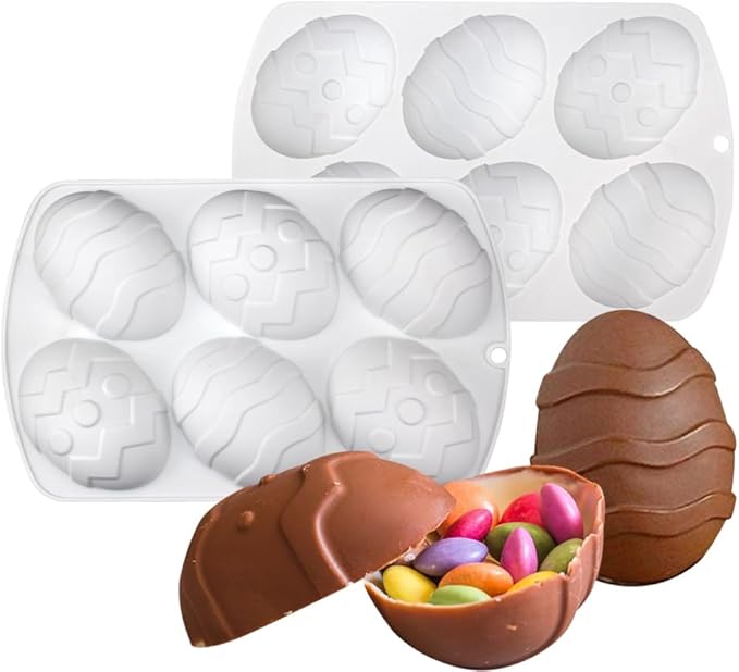 Silicone Mold Chocolate Decorating Mould DIY Cake Mousse Molds Baking Accessories Reusable Tools (Egg N_11.84 X7 X1.28inch)