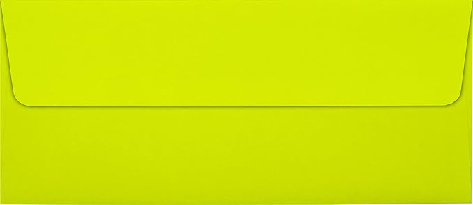 LUXPaper #10 Business Envelopes | Peel & Press | 4 1/8" x 9 1/2" | Wasabi Green | 80lb. Text | 50 Qty