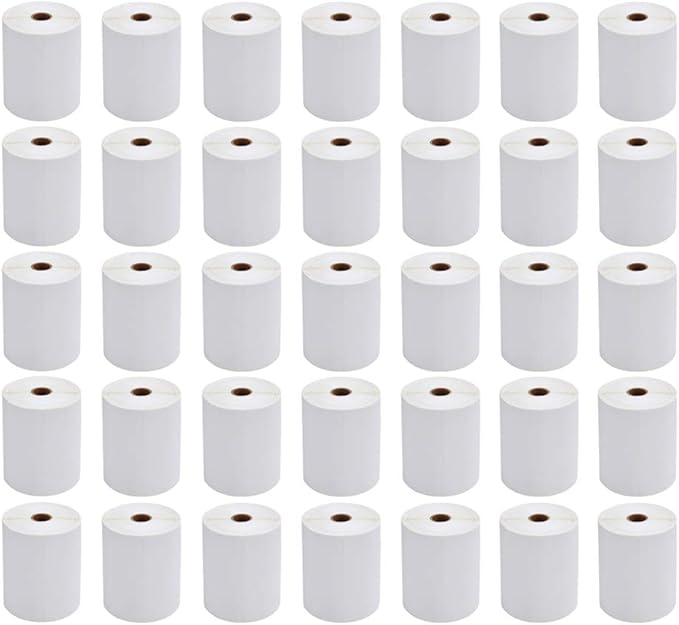 FungLam 4x6 Thermal Labels, 40 Rolls Thermal Printer Labels, 250 Labels/Roll, 1'' Core, Perforated and Strong Adhesive Shipping Labels, Compatible with Zebra and Most Thermal Label Printers