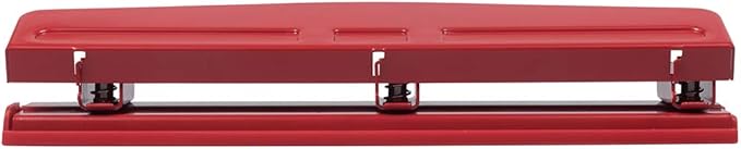 JAM PAPER Metal 3 Hole Punch - Red - 10 Sheet Capacity - Hole Puncher Sold Individually