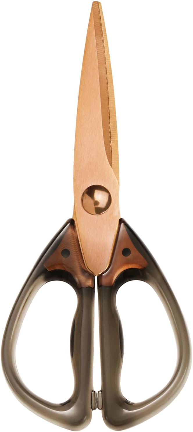 Kitchen Scissors All Purpose, ARCHIKING Kitchen Shears Cooking Scissor, Meat&Poultry Shears,Acrylic Handle Stainless Steel Utility Scissors with Comfort Grip Everyday Use (Brown)