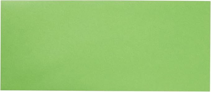 Sustainable Greetings Business Envelopes - 200 Pack, #10, Green, Gummed Seal - Colored Envelopes in Letter Size for Invitations, Weddings, Greeting Cards & Business Mailing