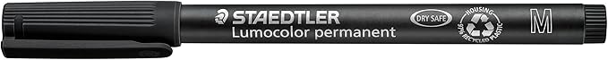 STAEDTLER Lumocolor Universal Pen, Medium, Felt Tip, Permanent Marker, 1.0mm, Black 317-8