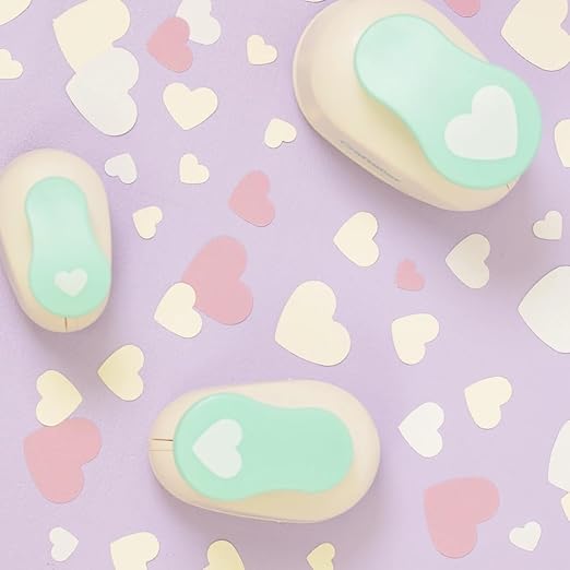 Craftelier - Heart Hole Punch Set | 3/8", 5/8" & 1" Heart Shaped Hole Puncher for Paper Crafts | Hole Puncher for Scrapbooking, DIY Cards & Journals | Craft Punch Set for Paper