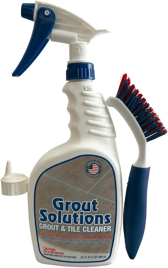 Grout Solutions Professional-Grade Grout Cleaner for Tile, Ceramic, Porcelain & Marble – Acid-Free Formula for Safe, Deep Cleaning and Stain Removal