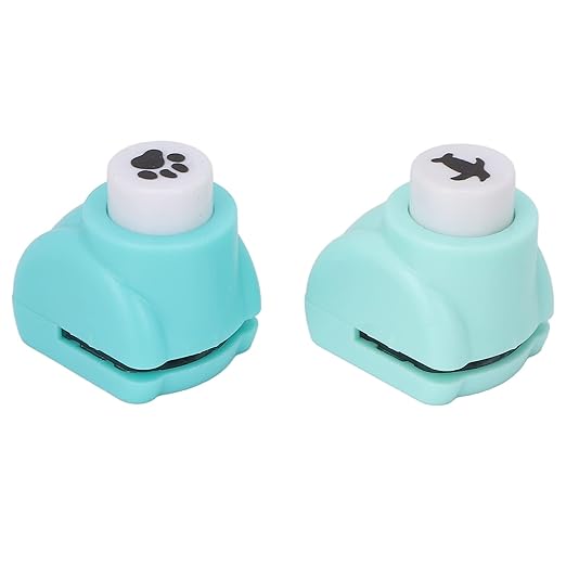 2Pcs Mini Shape Punches DIY Punching, Paper Punch Machines Drill Punch Craft Set Mini Paper Hole Punch Penguin Bear Shapes Punches for Paper Craft DIY Scrapbooking Supplies
