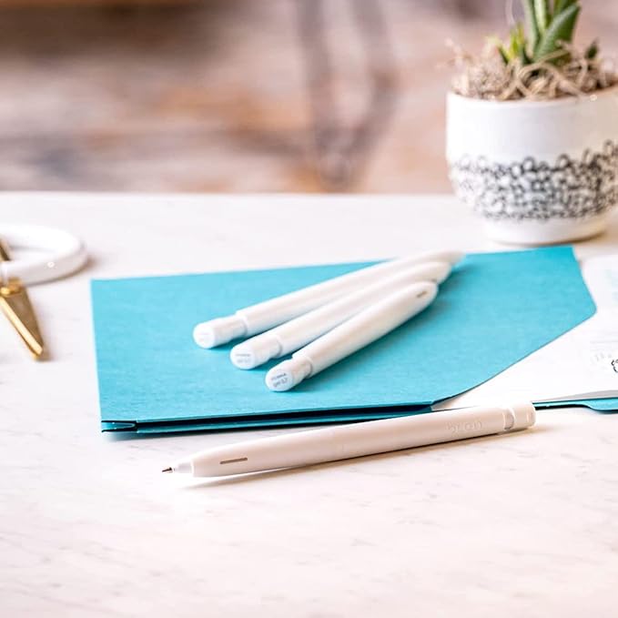 Zebra Pen bLen Retractable Gel Pen, White Barrel, Medium Point, 0.7mm, Blue Ink (Pack of 1,12 Count Total)