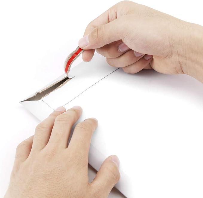 ValBox 9x11.5 Self Seal Photo Document Mailers 25 Pack Stay Flat White Cardboard Envelopes, 9.25 x 11.75 Inches