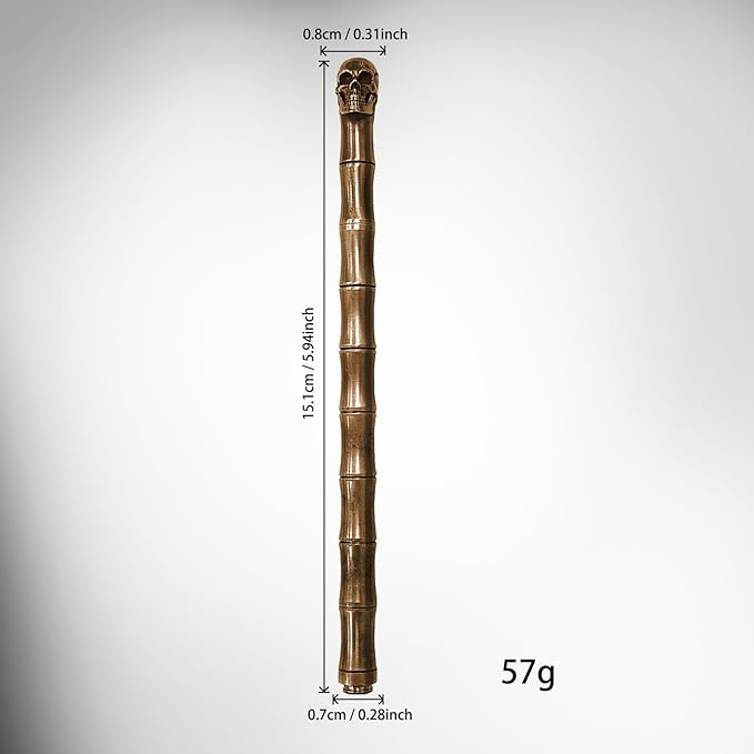 Vintage Brass Gel Pen - Luxury Skull Design with Removable Twist Cap, Refillable, Designed for Smooth Writing