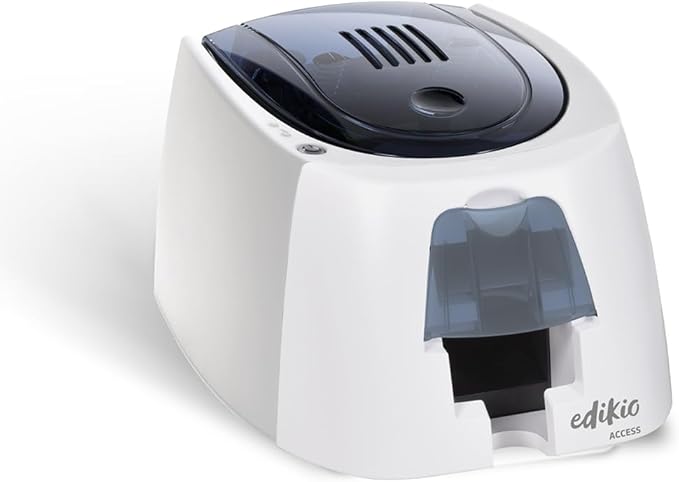 Price Tag Access - Card Printing Pack - Durable, Easy-to-Clean, Customizable Price Tag - Fast Monochrome One-Sided Printing - Includes Printer, Design Software, Black Cards and White Ribbon