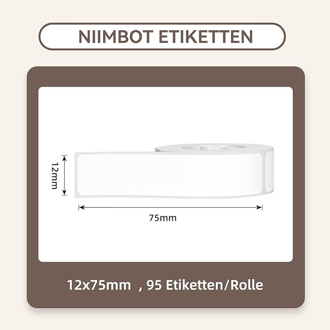 NIIMBOT Thermal Label 3 Rolls Set Home School Office Storage and Organization for NIIMBOT D11 D110 D101 H1S Label Maker (1275WHITE)