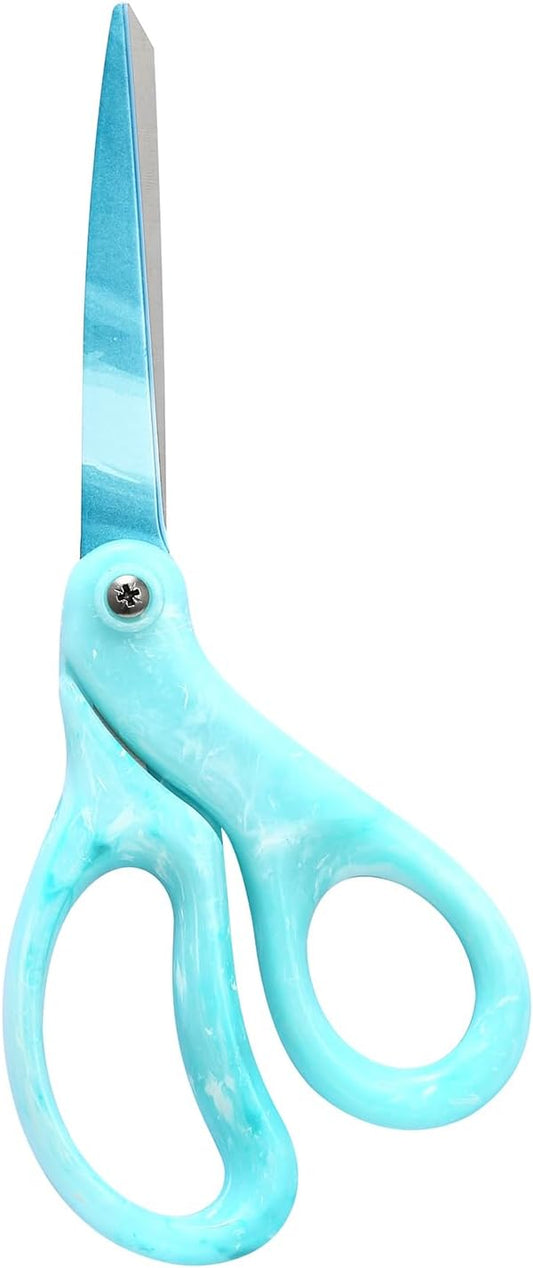 LIVINGO Sharp Scissors All Purpose, 8 Inch, Gradient Green, Stainless Steel, Comfort Grip Shears for Cutting Fabric, Paper, Ribbon in Office or Home