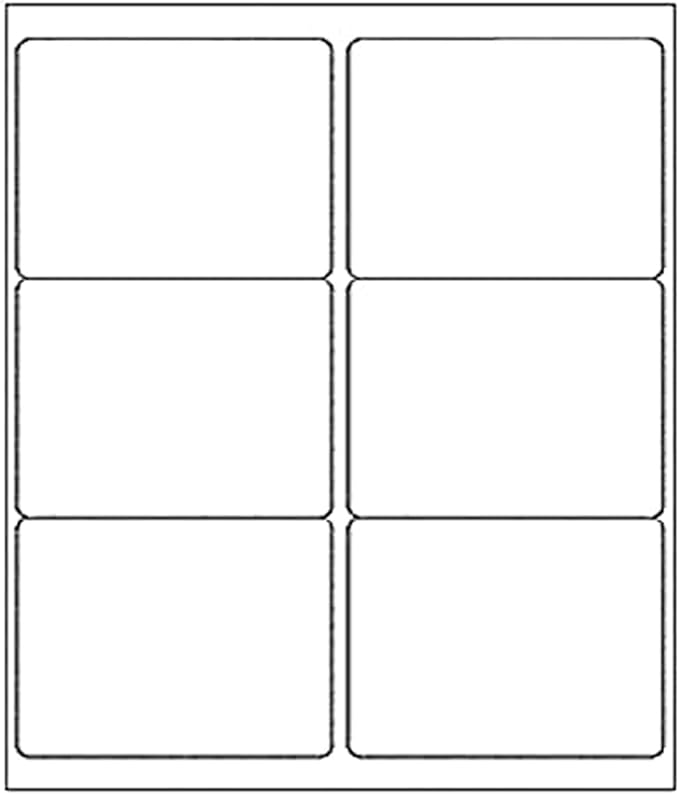 Coopaty 500 Sheets FBA Adderss Labels, 6 per Sheet 3-1/3" x 4" Label Stickers for Laser & Inkjet Printers, 6 Up Shipping Labels, 3000 Printable White Sticker Paper