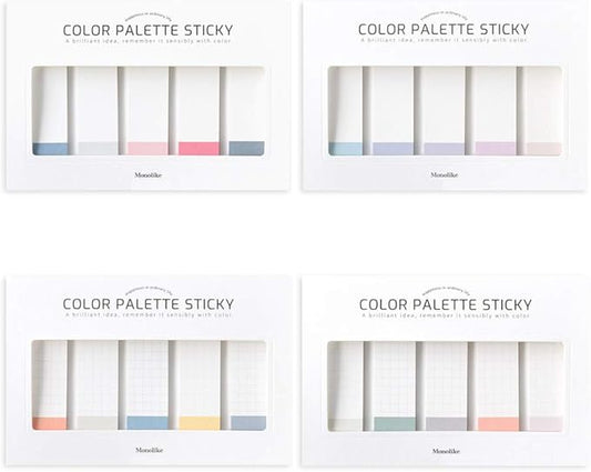 Monolike Color Palette Sticky Index 500 Set 4P - Self-Adhesive Memo Pad 30 Sheets