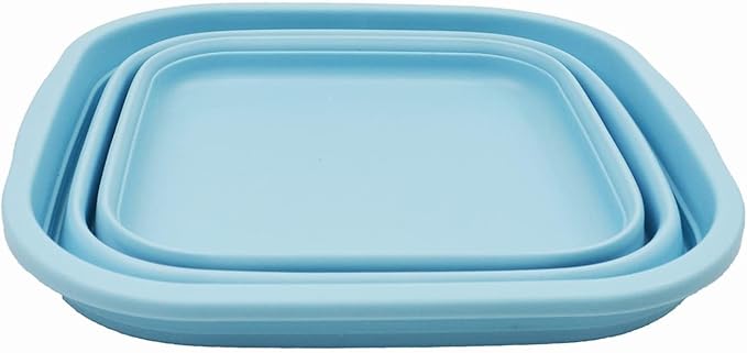 SAMMART 5.5L (1.4 Gallons) Collapsible Tub - Foldable Dish Tub - Portable Washing Basin - Space Saving Plastic Washtub (Sea Angel, 1)