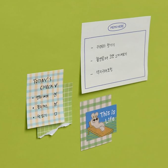 Monolike Color Palette Sticky Unmatched Friends B Set 4p - Self-Adhesive Memo Pad 30 Sheets