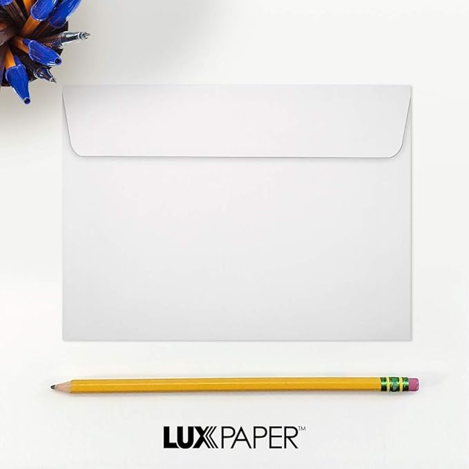 LUXPaper A7 Invitation Envelopes | 5 1/4" x 7 1/4" | White | 24lb. Text | 1,000 Qty