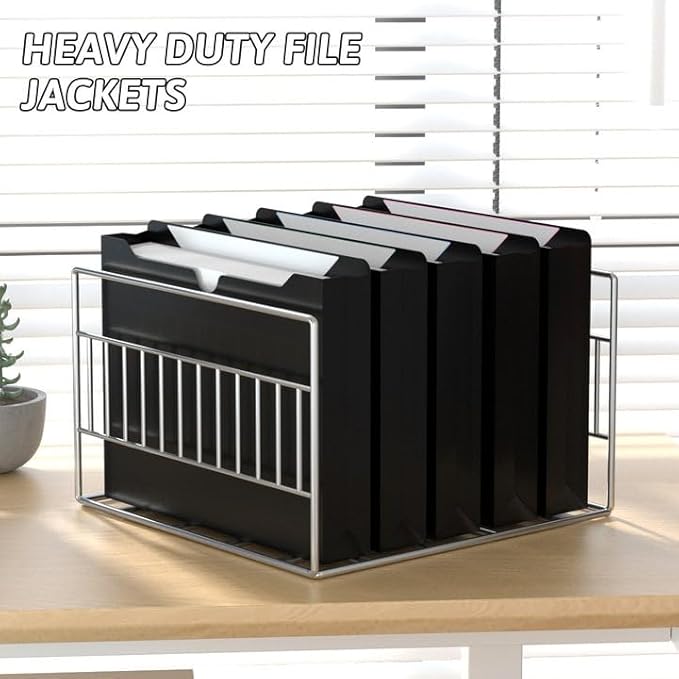 Plastic File Jackets Letter Size,12 Pack Reinforced Manilla File Pocket Folders, Heavy Duty File Folders with Straight Cut Tab,2 Inch Expanding File Folder for Documents,File Pockets