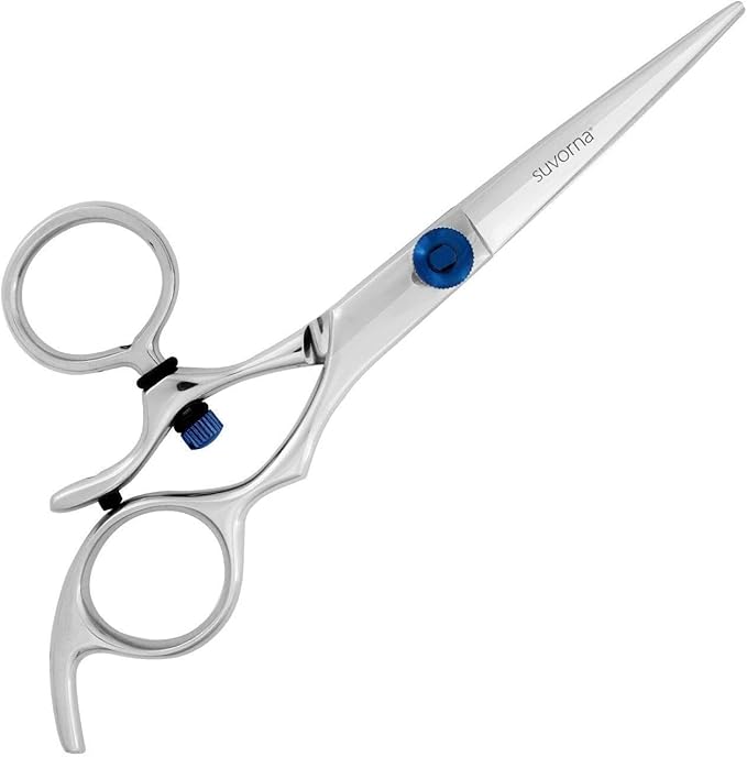 Suvorna Swivel Hair Scissors Professional - Barber Scissors for Hair Cutting - 5.5" J2 420 Japanese Stainless Steel hair cutting scissors for Trimming & Grooming - Hair Shears for Women & Men