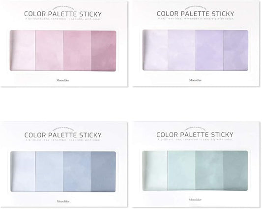 Monolike Color Palette Sticky Color Painting 400 A Set 4P - Self-Adhesive Memo Pad 30 Sheets