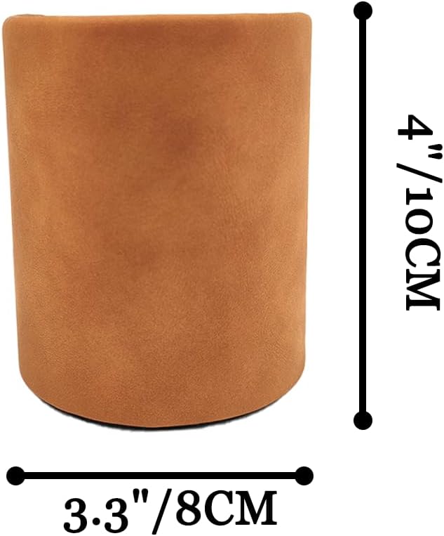 Pen Holder for Desk Pencil Organizer Cute Cup Holders Aesthetic (Yellow Brown, 4" x3.3")