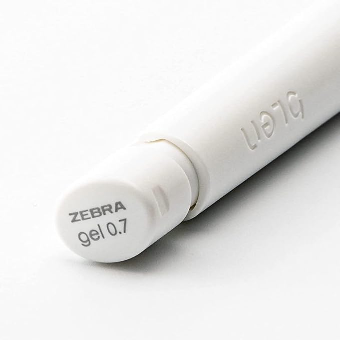 Zebra Pen bLen Retractable Gel Pen, White Barrel, Medium Point, 0.7mm, Blue Ink (Pack of 1,12 Count Total)